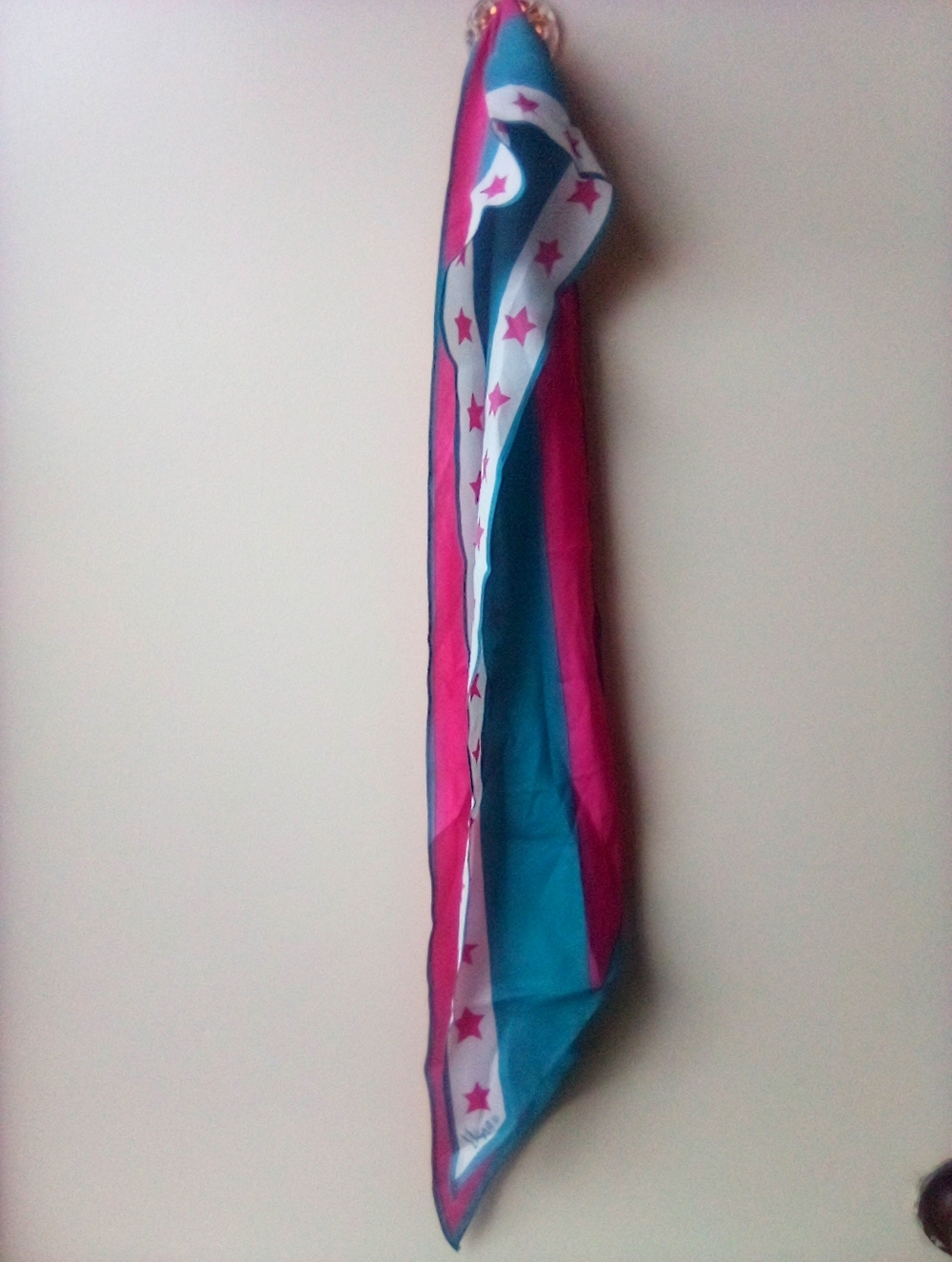 Silk Star Print Long Scarf